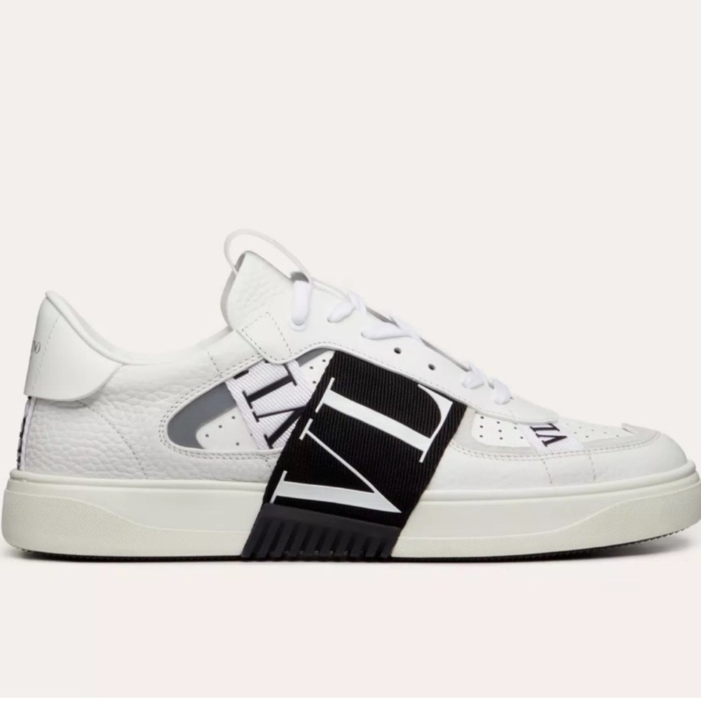 NEW‼️ VALENTINO GARAVANI LOW-TOP CALFSKIN VL7N SNEAKER WITH BANDS SIZE 43
